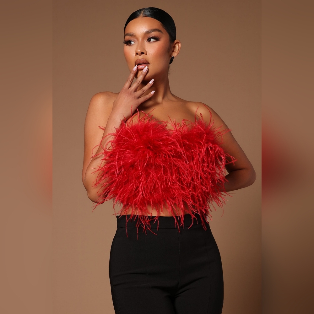 Asalia Feathered Top